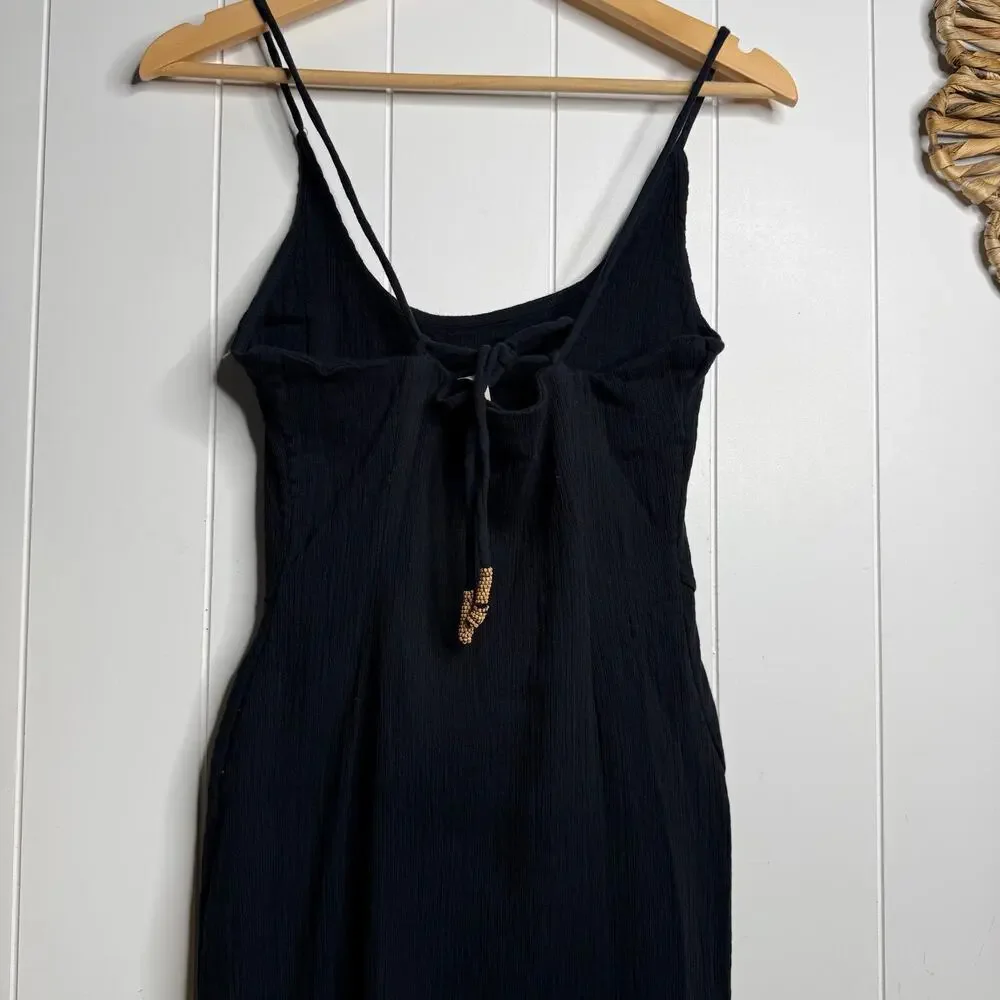 Free People maxi ruched sarong style side slit cotton Small